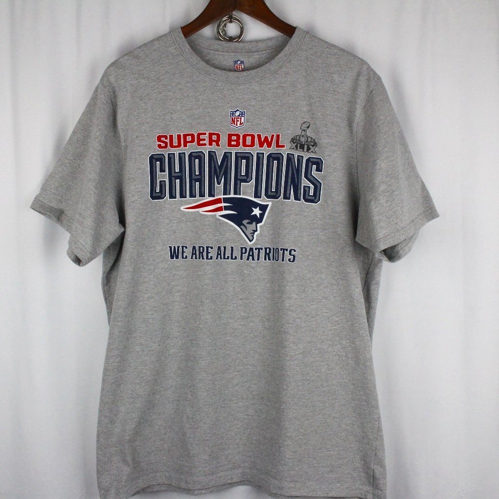 NFL Patriots Super Bowl Gray T Shirt SZ XL